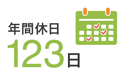 年間休日123日